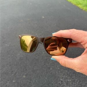 Oakley Sunglasses with Brown Frame and Gold Lenses